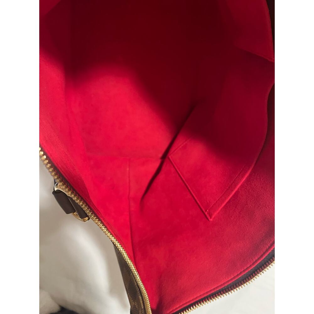 Louis Vuitton Saleya MM Damier Ebene Tote EXCELLENT Shoulder Bag Brown Leather